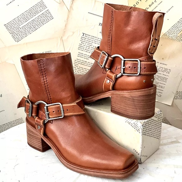 Free People We The Free Briggs Crop Rider Boot Eucalyptus Tan Brown - Picture 9 of 12